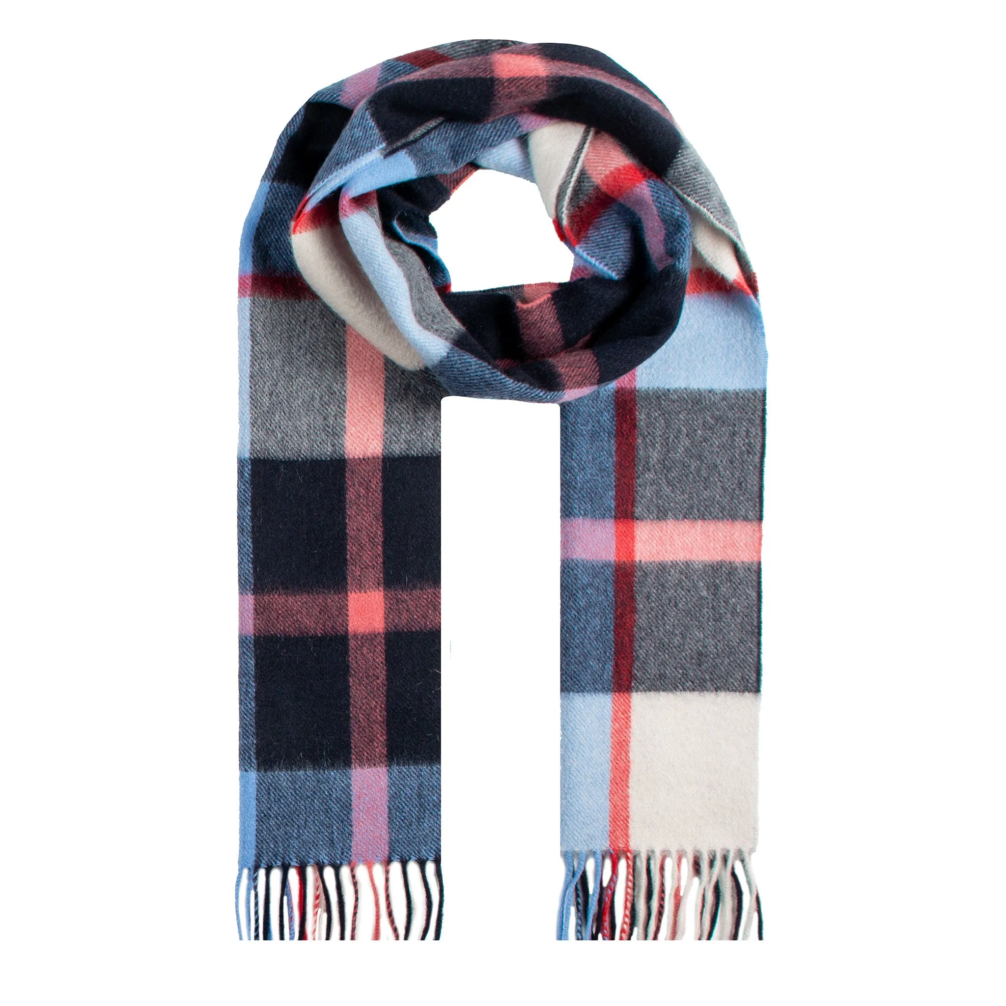 Heritage Plaid Check Cashmere Scarf with Tassels and Gift Box sold by Dents Gloves