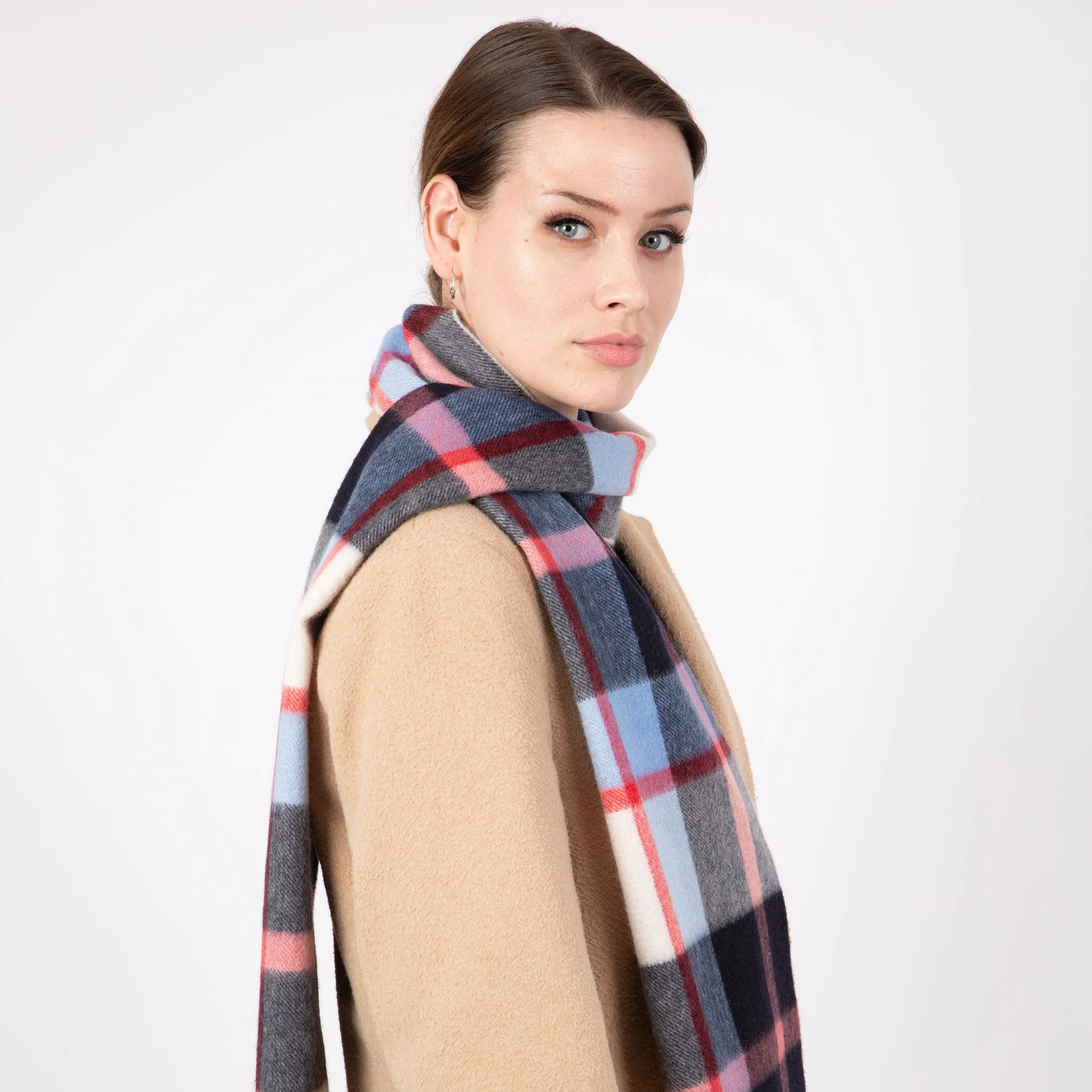 Heritage Plaid Check Cashmere Scarf with Tassels and Gift Box sold by Dents Gloves product image thumbnail 3