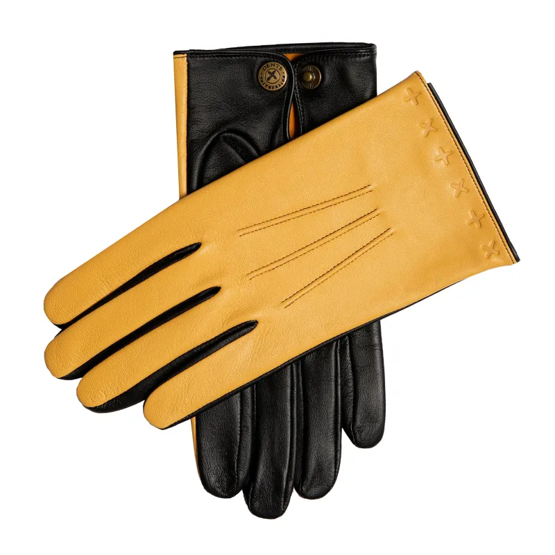 Men's The Suited Racer Touchscreen Three-Point Leather Gloves sold by Dents Gloves