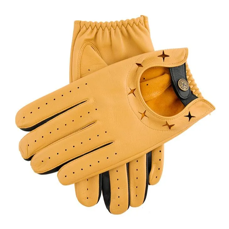 Men's The Suited Racer Two-Colour Leather Driving Gloves sold by Dents Gloves