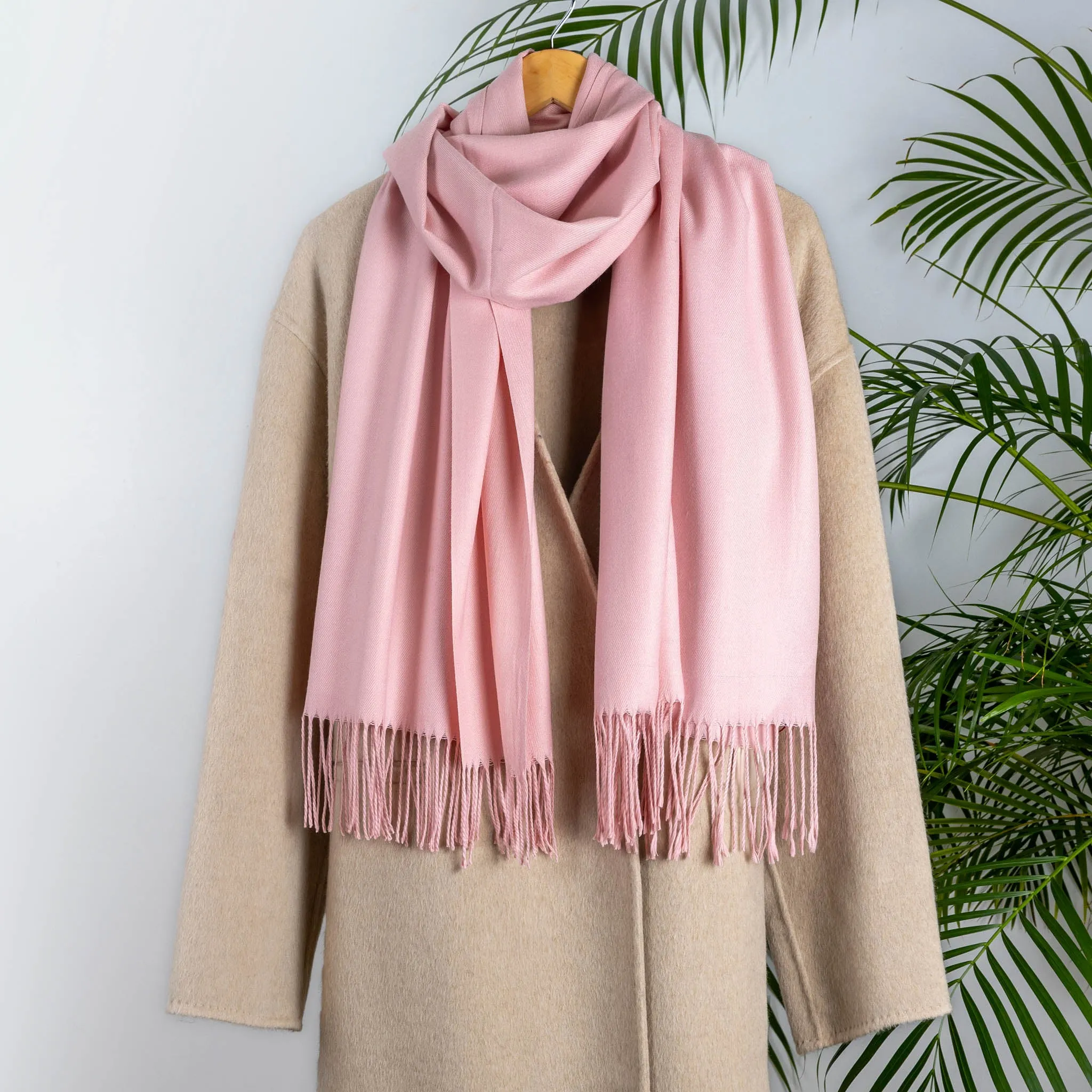 Women's Plain Pashmina Shawl with Tassels sold by Dents Gloves product image thumbnail 5