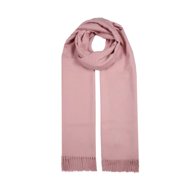 Women's Plain Pashmina Shawl with Tassels made by Dents Gloves