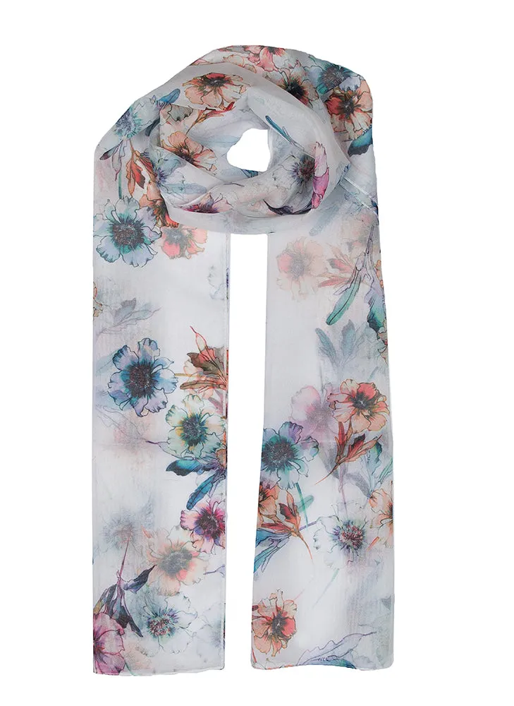 Women's Floral Print Lightweight Scarf sold by Dents Gloves