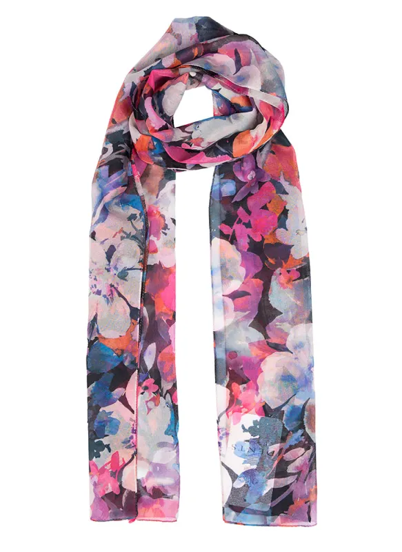 Women's Bold Floral Print Lightweight Scarf sold by Dents Gloves