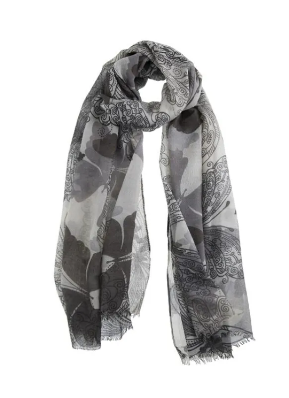 Women's Large Butterfly Print Lightweight Scarf sold by Dents Gloves