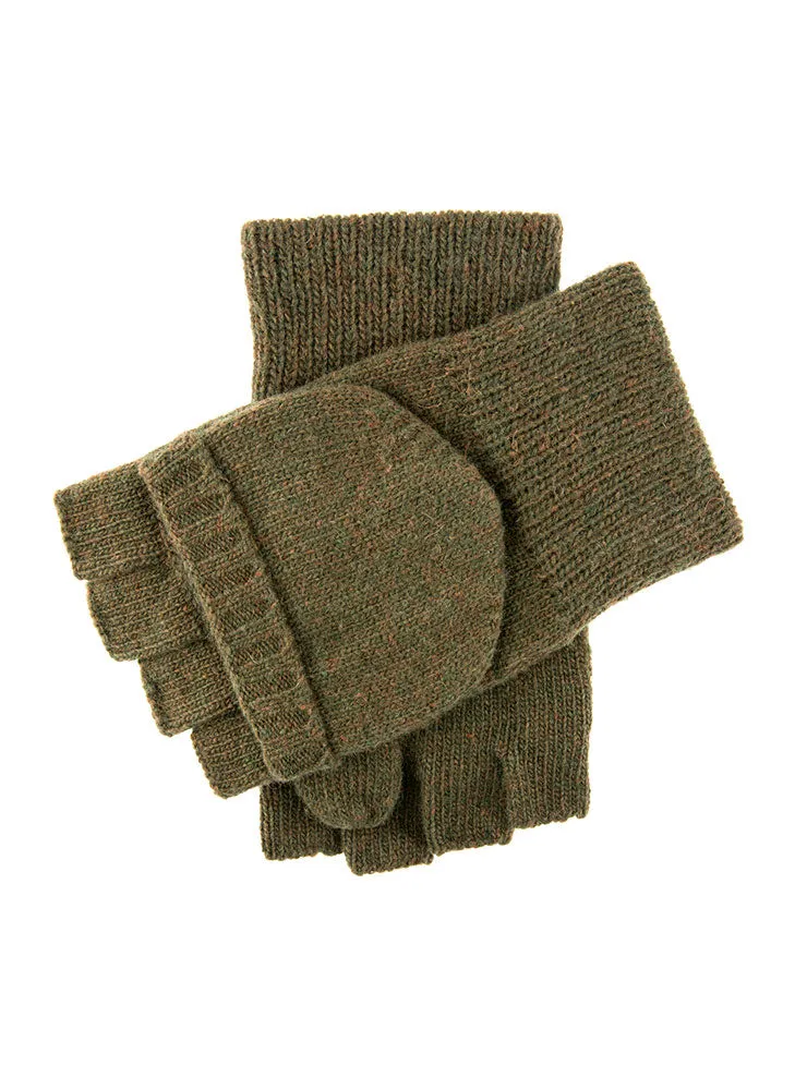 Men's Fingerless Knitted Shooting Gloves with Mitten Flap sold by Dents Gloves