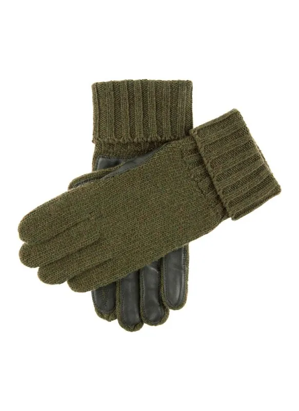 Men's Knitted Shooting Gloves with Leather Palm sold by Dents Gloves