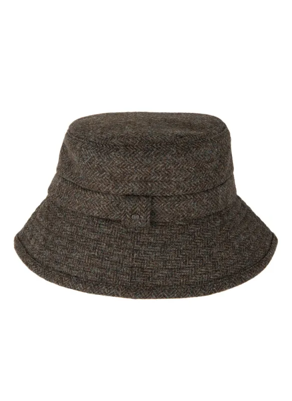 Women's Abraham Moon Herringbone Tweed Bucket Hat sold by Dents Gloves