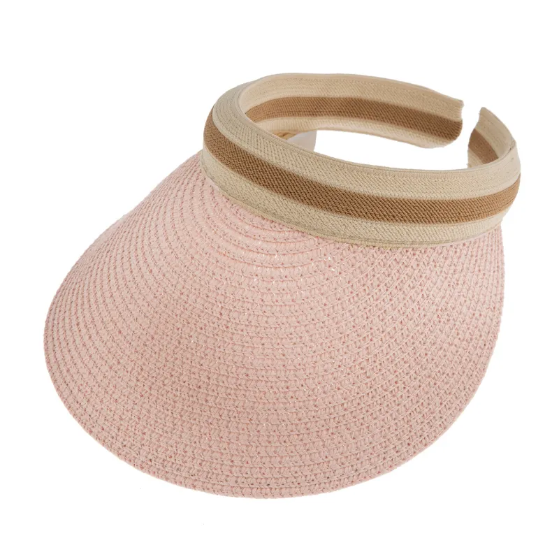 Women's Straw Sun Visor with Ribbon Band sold by Dents Gloves