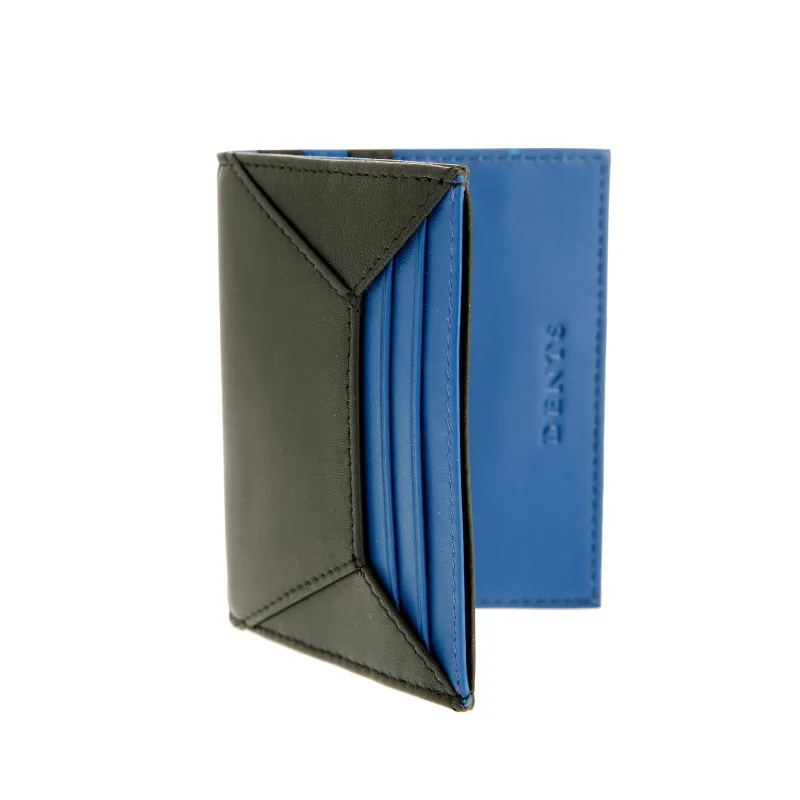 Men's Two-Colour Smooth Nappa Leather Card Holder with RFID Blocking made by Dents Gloves