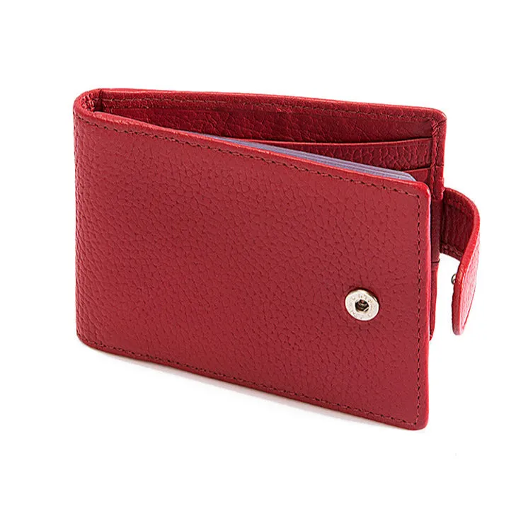 Men's Pebble Grain Leather Card Holder with RFID Blocking and Tab sold by Dents Gloves
