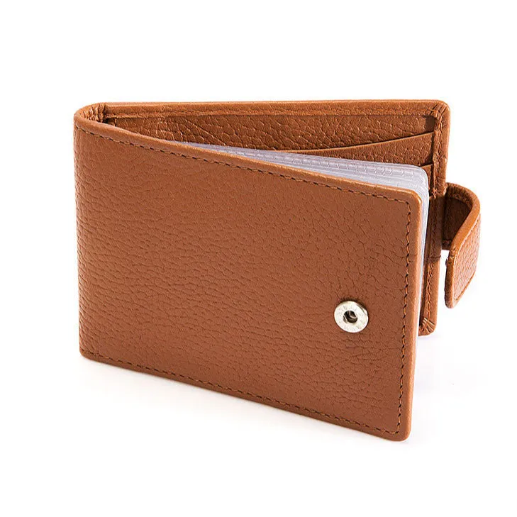 Men's Pebble Grain Leather Card Holder with RFID Blocking and Tab sold by Dents Gloves product image thumbnail 3