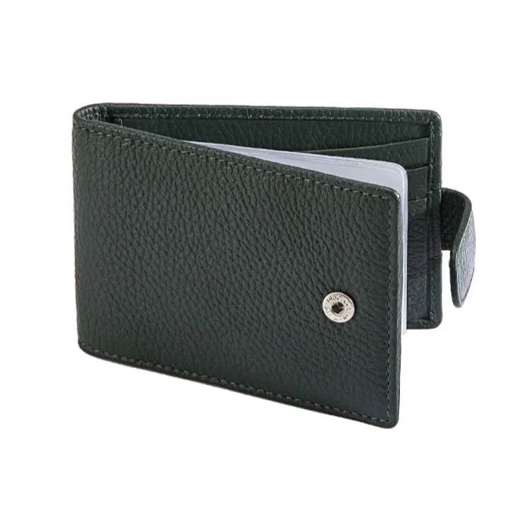 Men's Pebble Grain Leather Card Holder with RFID Blocking and Tab sold by Dents Gloves product image thumbnail 5