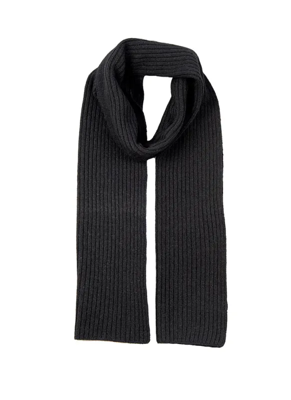 Men's Ribbed Lambswool Blend Knitted Scarf sold by Dents Gloves