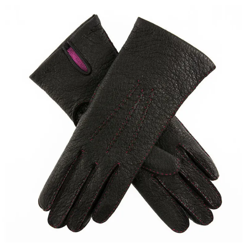 Women's Heritage Handsewn Three-Point Cashmere-Lined Peccary Leather Gloves sold by Dents Gloves