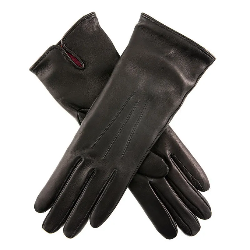 Women's Heritage Three-Point Cashmere-Lined Leather Gloves sold by Dents Gloves