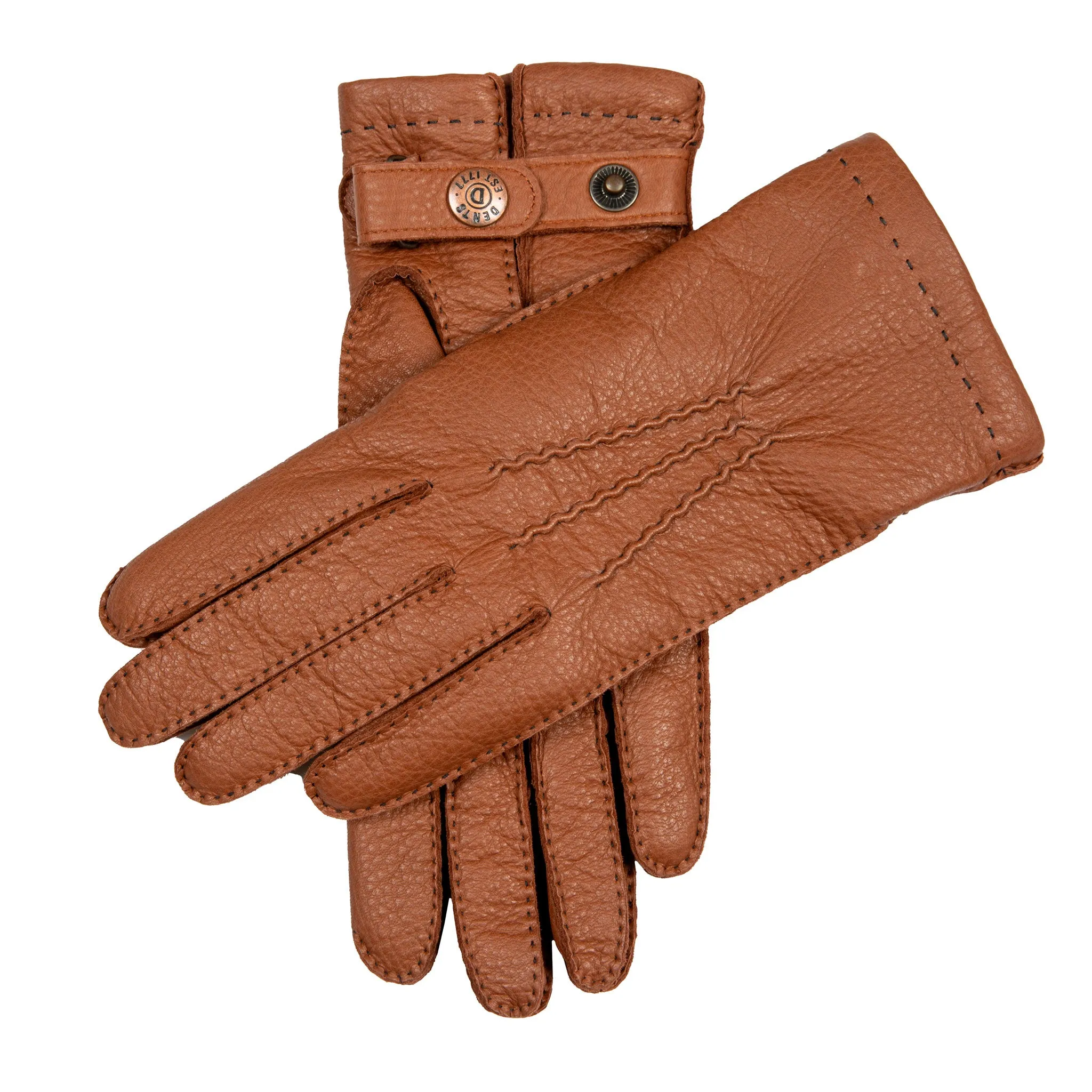Men's Heritage Handsewn Three-Point Cashmere-Lined Deerskin Leather Gloves sold by Dents Gloves product image thumbnail 3