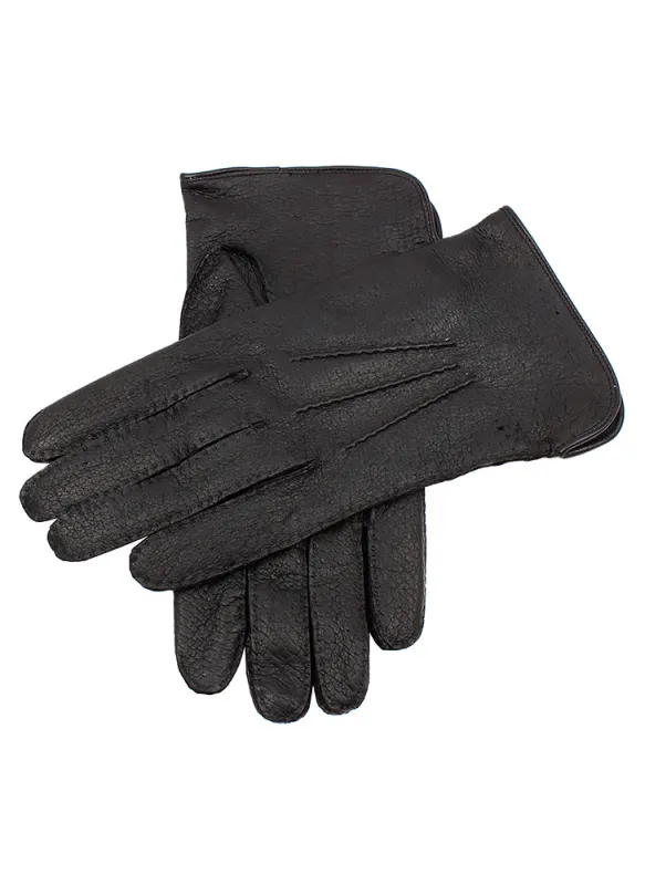 Men's Heritage Handsewn Three-Point Silk-Lined Peccary Leather Gloves sold by Dents Gloves