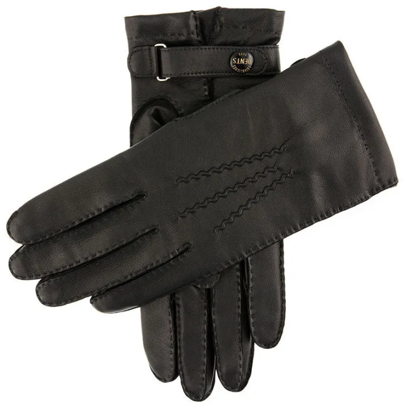 Men's Heritage Handsewn Three-Point Cashmere-Lined Leather Gloves sold by Dents Gloves