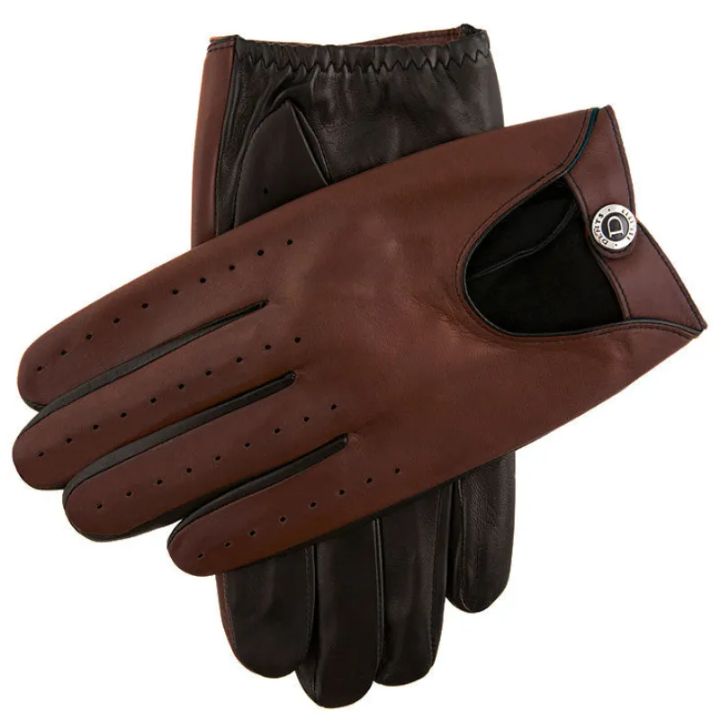 Men's Heritage Two-Colour Leather Driving Gloves sold by Dents Gloves