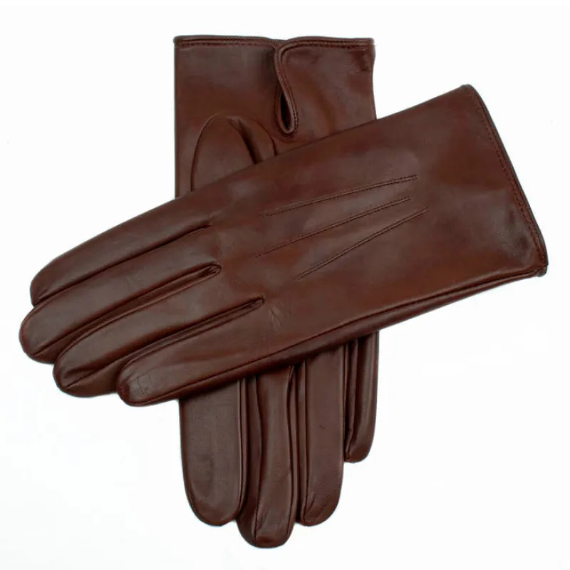 Men's Heritage Three-Point Silk-Lined Leather Gloves sold by Dents Gloves