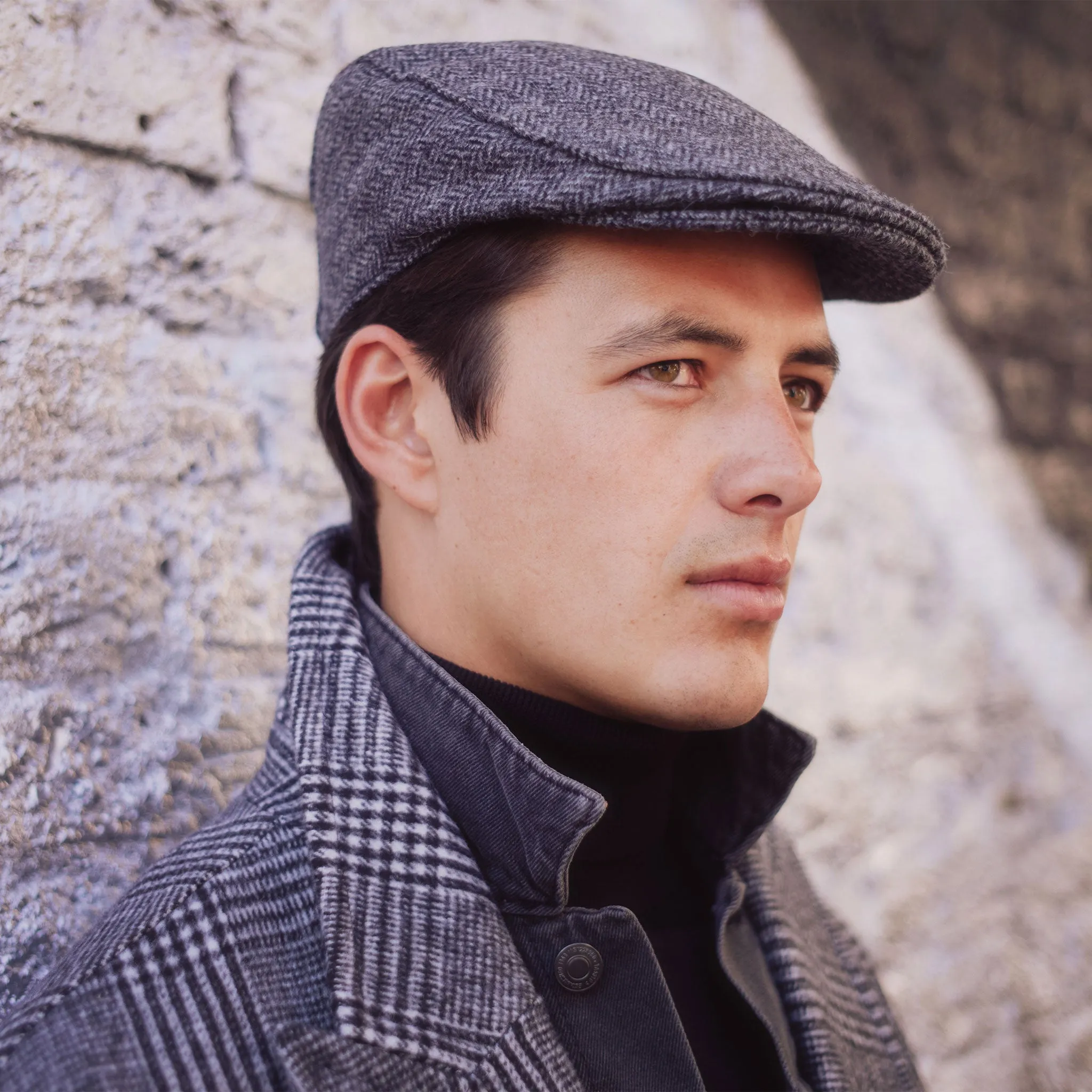 Men's Abraham Moon Herringbone Tweed Flat Cap sold by Dents Gloves product image thumbnail 3