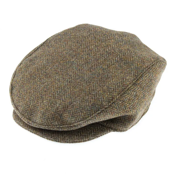 Men's Abraham Moon Herringbone Tweed Flat Cap sold by Dents Gloves