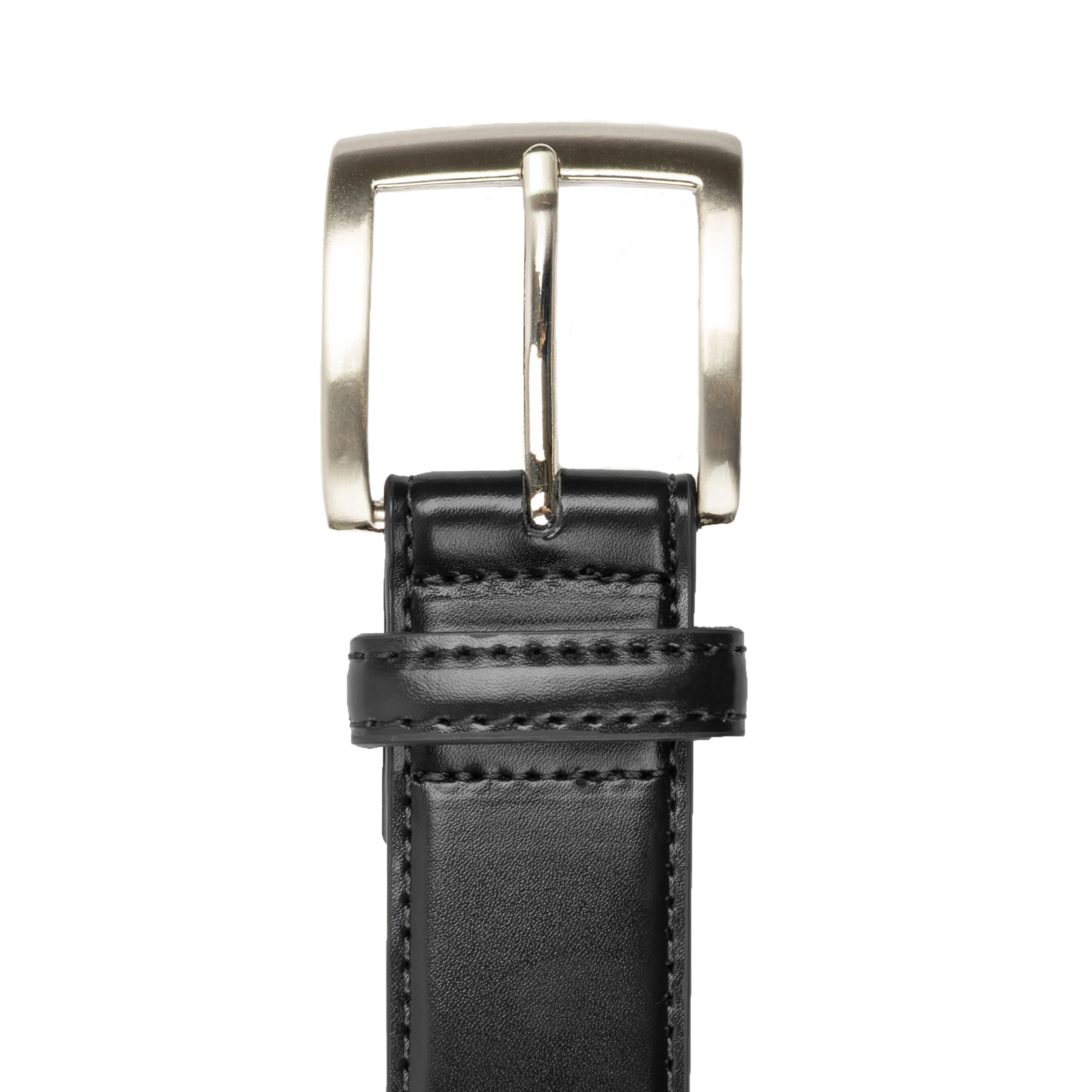 Men's Contrast-Lined Leather Belt with Satin Nickel Buckle sold by Dents Gloves product image thumbnail 3