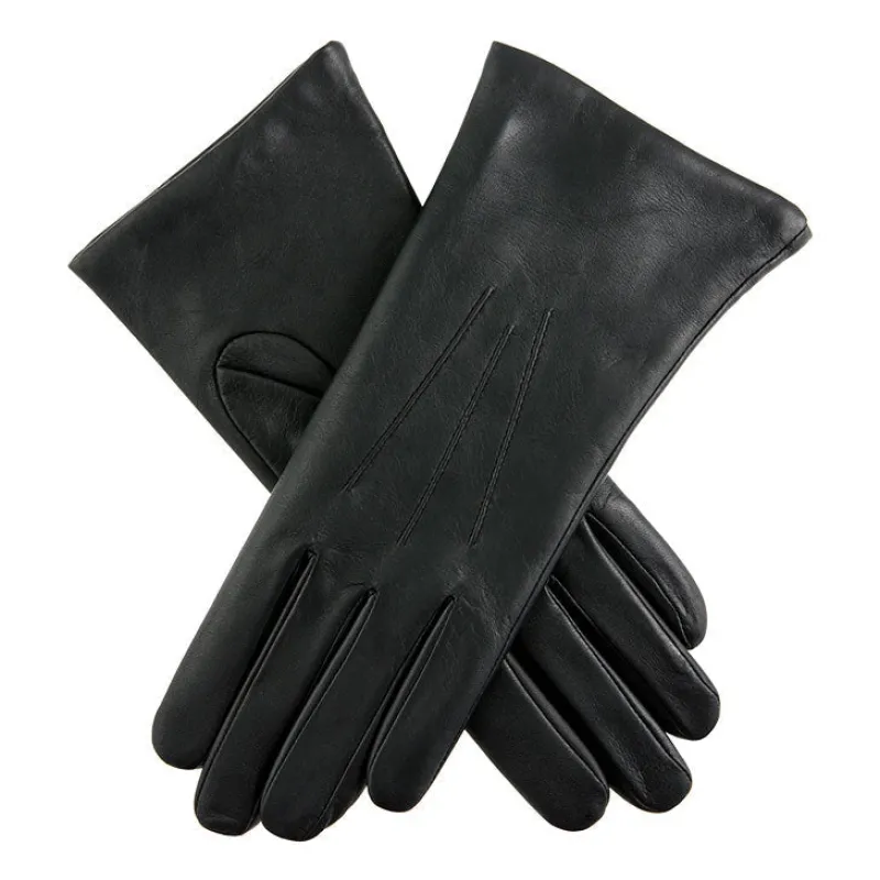 Women's Three-Point Cashmere-Lined Shorter-Finger Leather Gloves sold by Dents Gloves