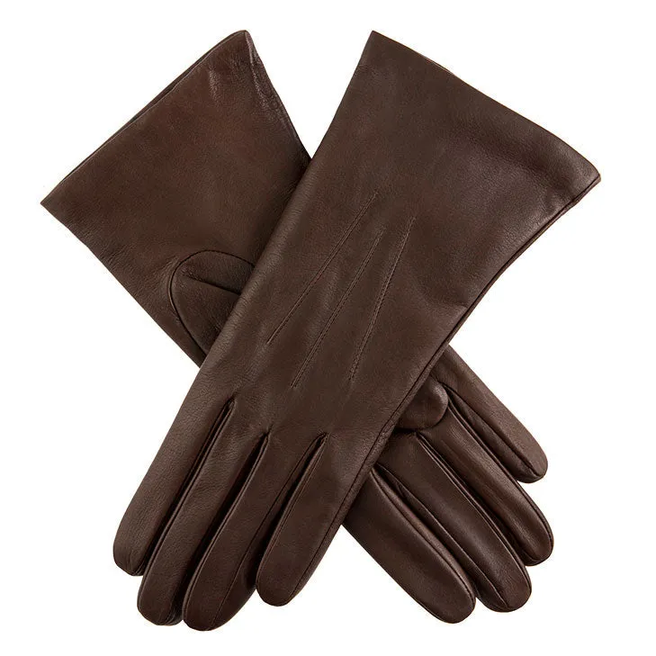 Women's Three-Point Cashmere-Lined Shorter-Finger Leather Gloves sold by Dents Gloves product image thumbnail 5