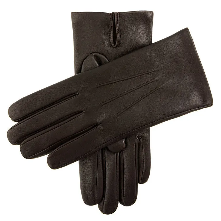 Men's Three-Point Cashmere-Lined Shorter-Finger Leather Gloves sold by Dents Gloves product image thumbnail 3