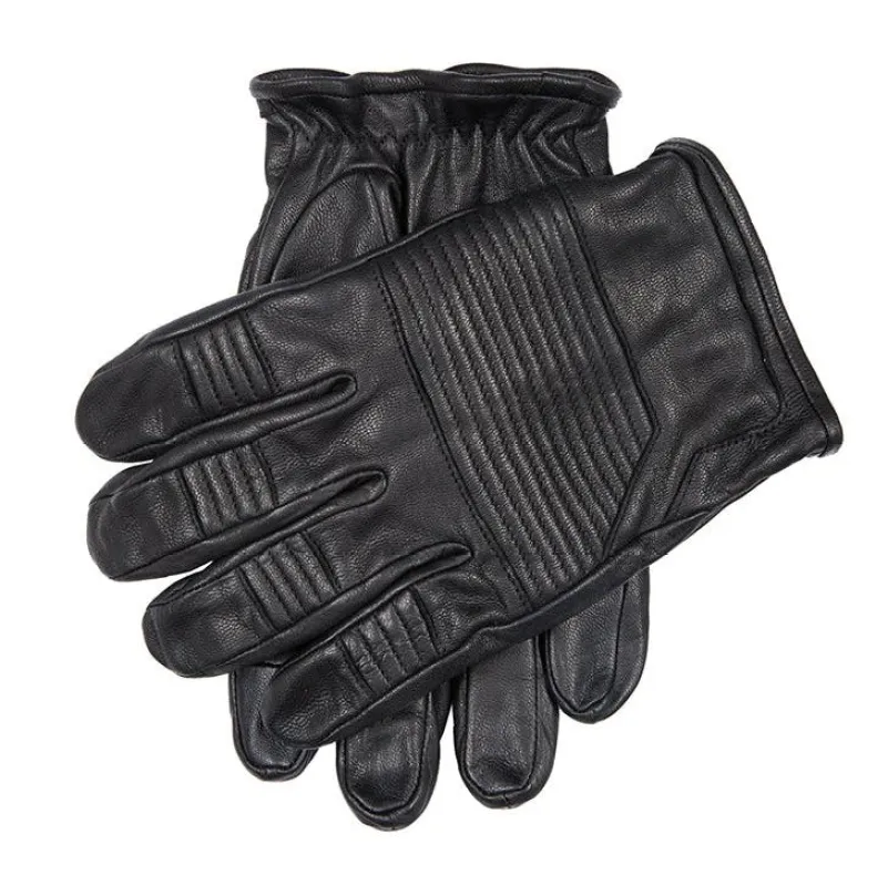 Men’s Touchscreen Water-Resistant Lined Goatskin Leather Gloves with Stitch Detail sold by Dents Gloves