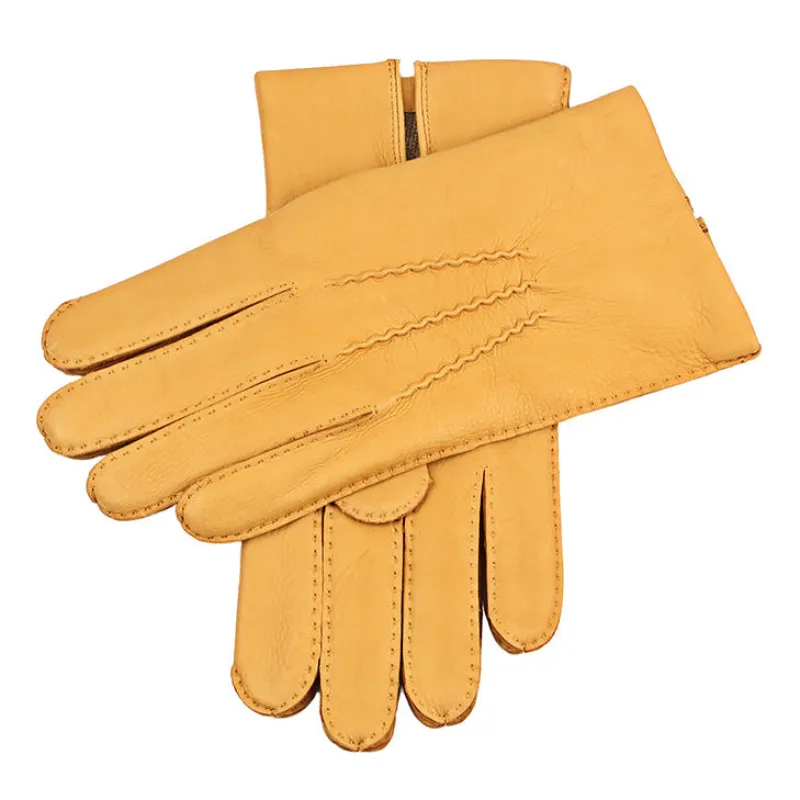 Men's Handsewn Three-Point Cashmere-Lined Deerskin Leather Gloves sold by Dents Gloves
