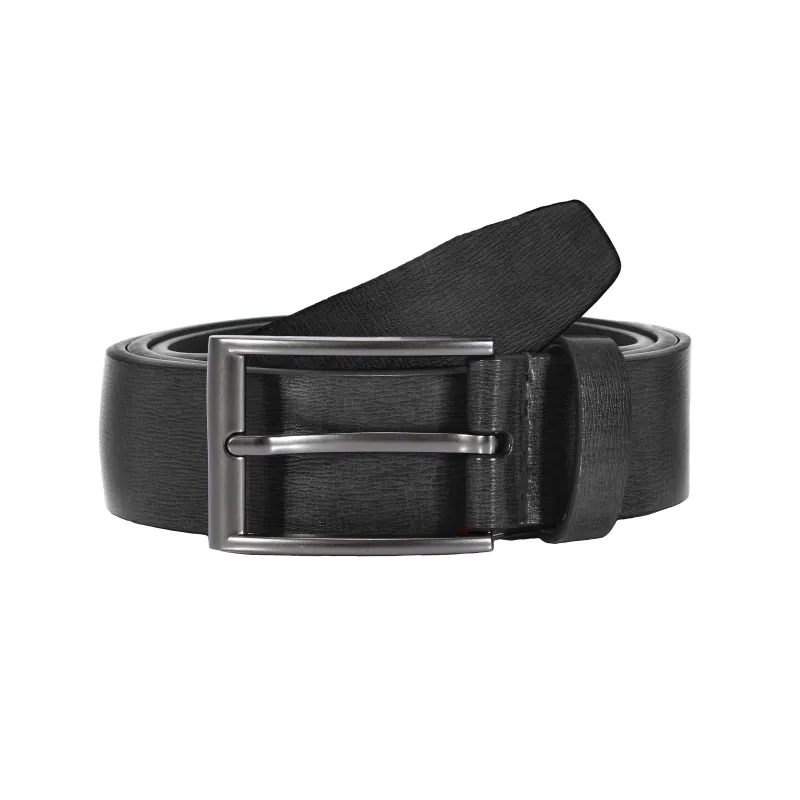 Men's Lined Leather Belt with Gunmetal Buckle sold by Dents Gloves