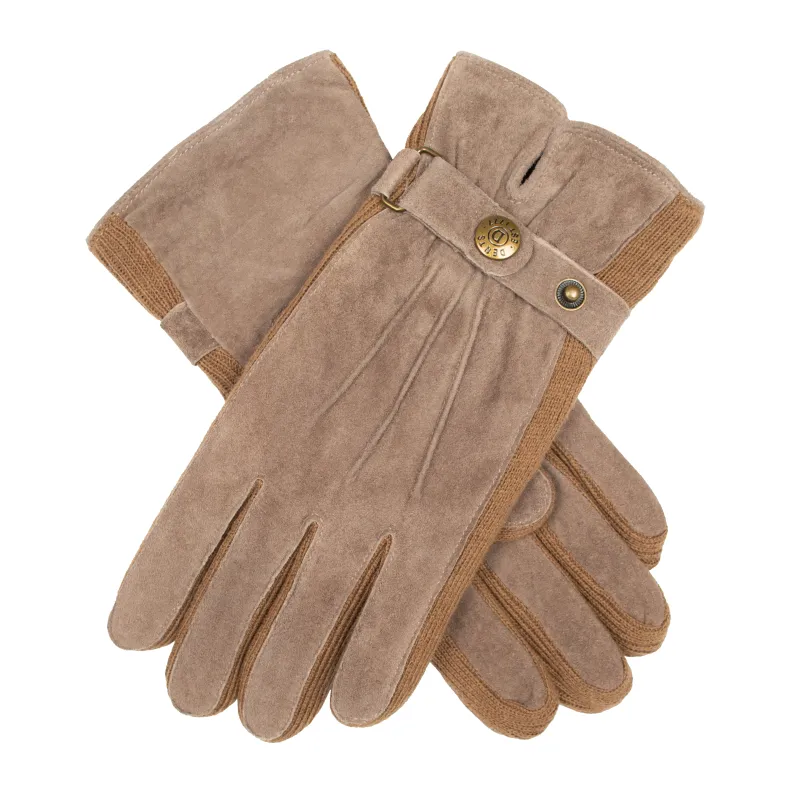 Women's Three-Point Fleece-Lined Suede Gloves made by Dents Gloves