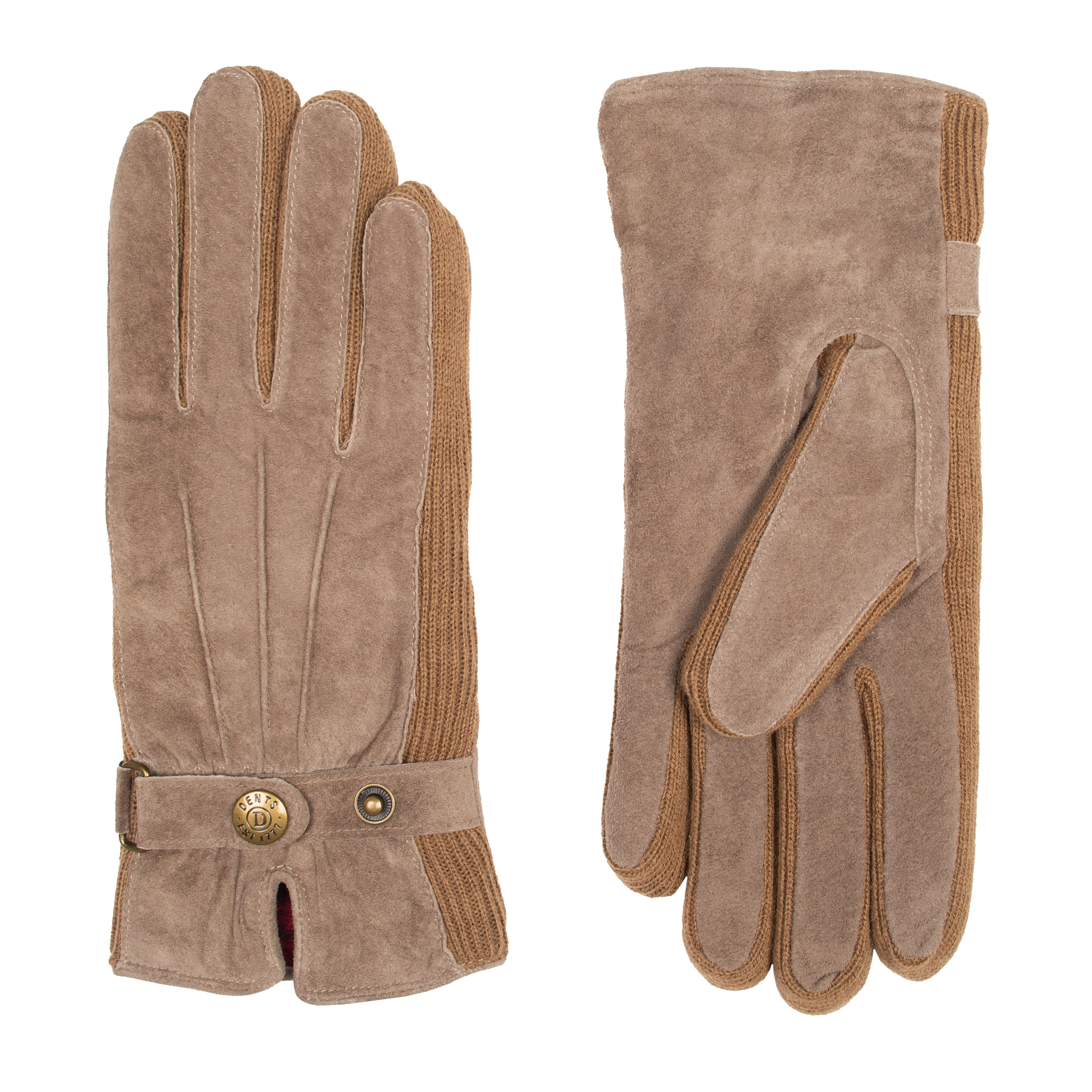 Women's Three-Point Fleece-Lined Suede Gloves sold by Dents Gloves product image thumbnail 2