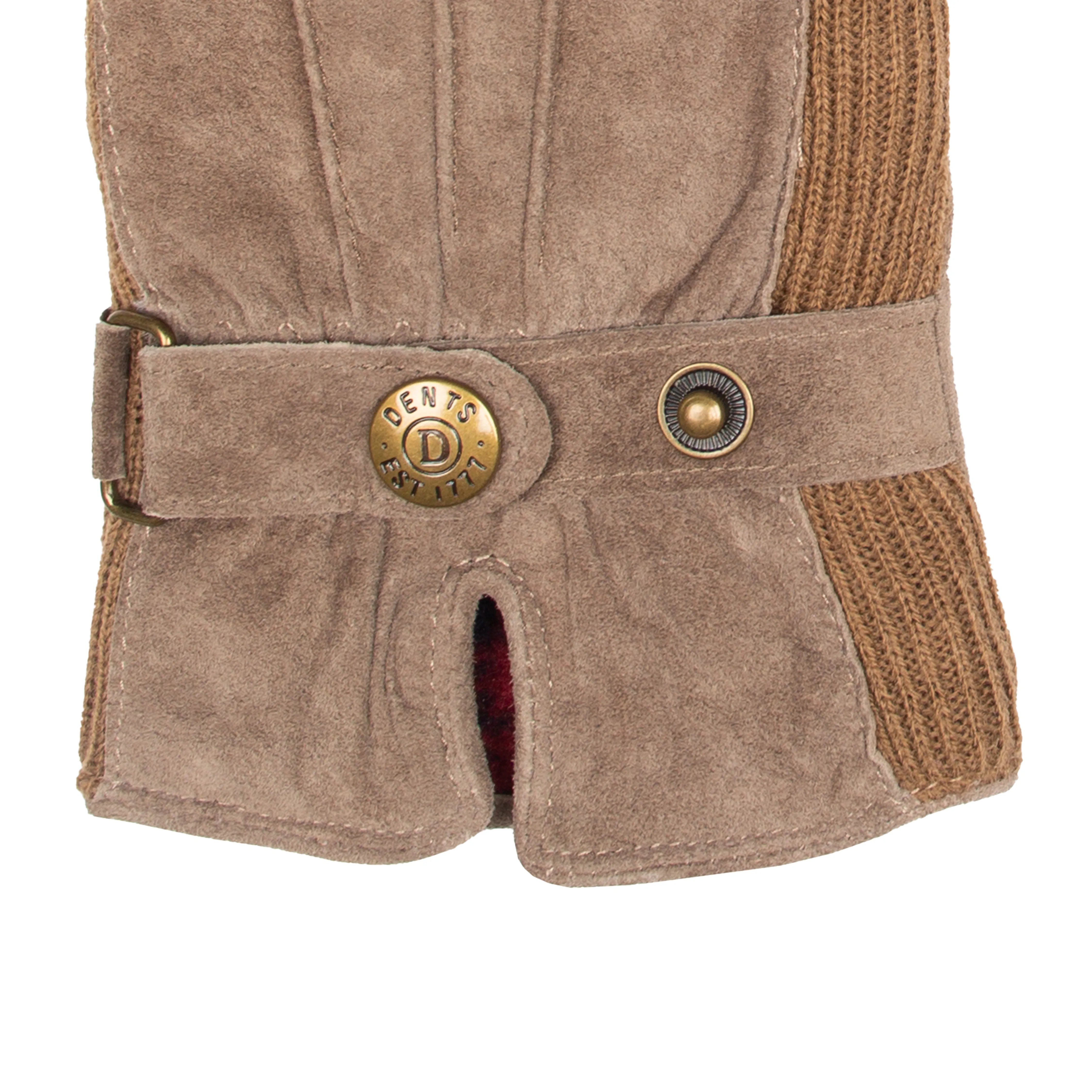 Women's Three-Point Fleece-Lined Suede Gloves sold by Dents Gloves product image thumbnail 4