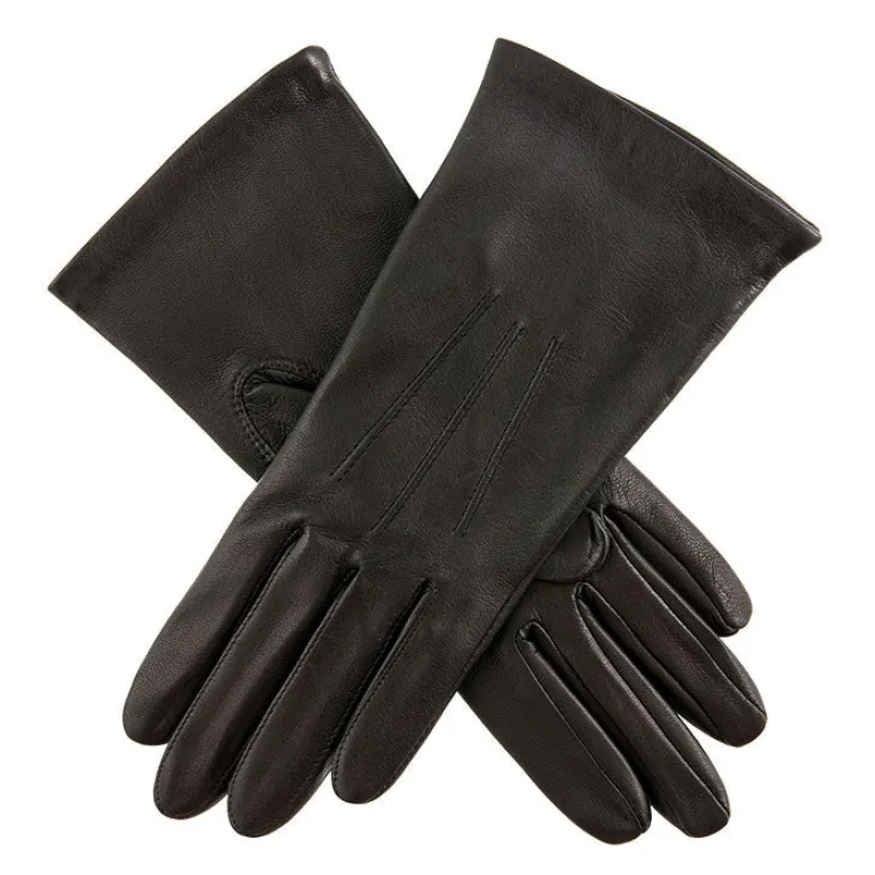 Women's Three-Point Silk-Lined Leather Gloves sold by Dents Gloves