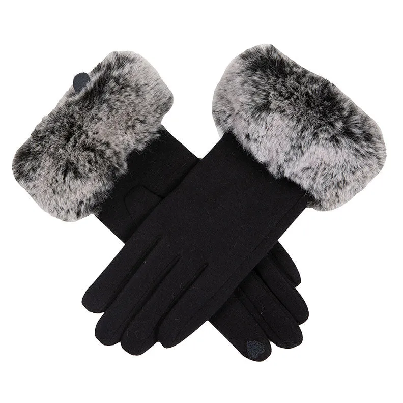 Women's Touchscreen Thermal Gloves with Faux Fur Cuffs sold by Dents Gloves product image thumbnail 2