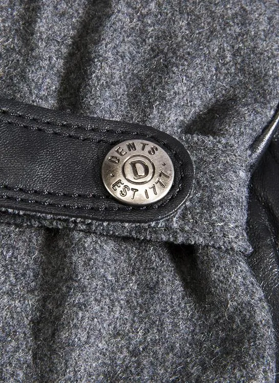 Men's Three-Point Fleece-Lined Flannel and Leather Gloves sold by Dents Gloves product image thumbnail 4