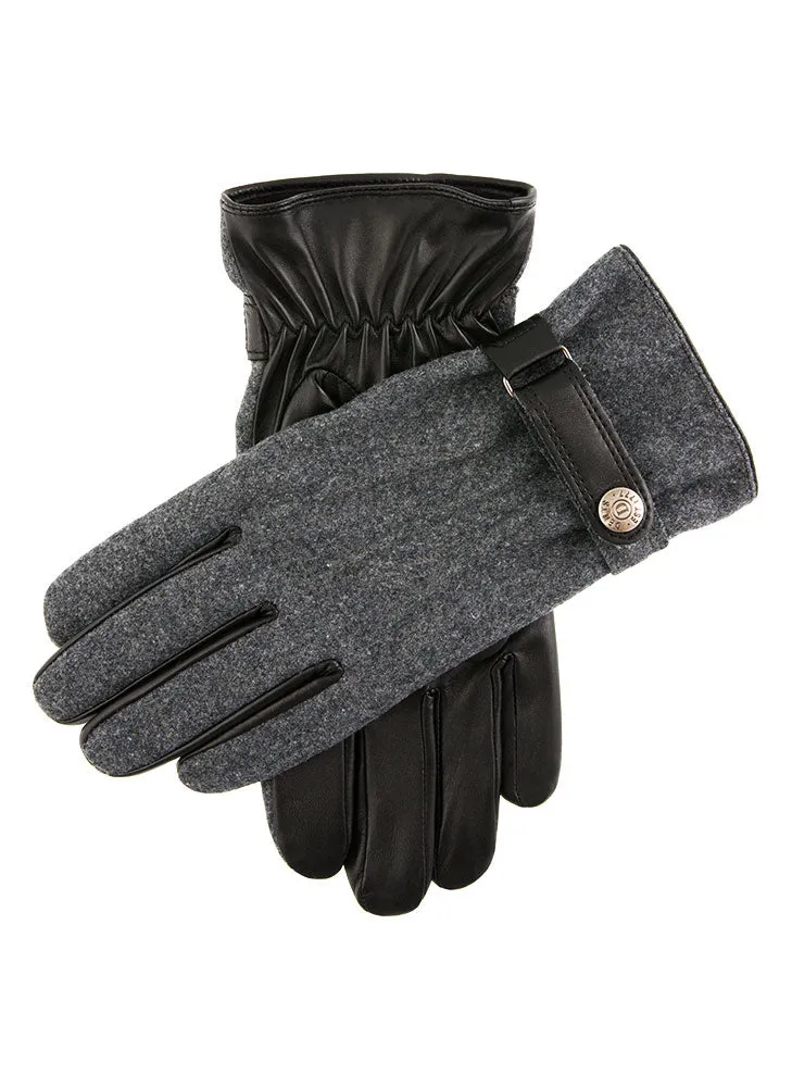 Men's Three-Point Fleece-Lined Flannel and Leather Gloves sold by Dents Gloves product image thumbnail 2