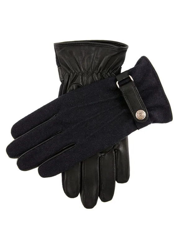 Men's Three-Point Fleece-Lined Flannel and Leather Gloves sold by Dents Gloves