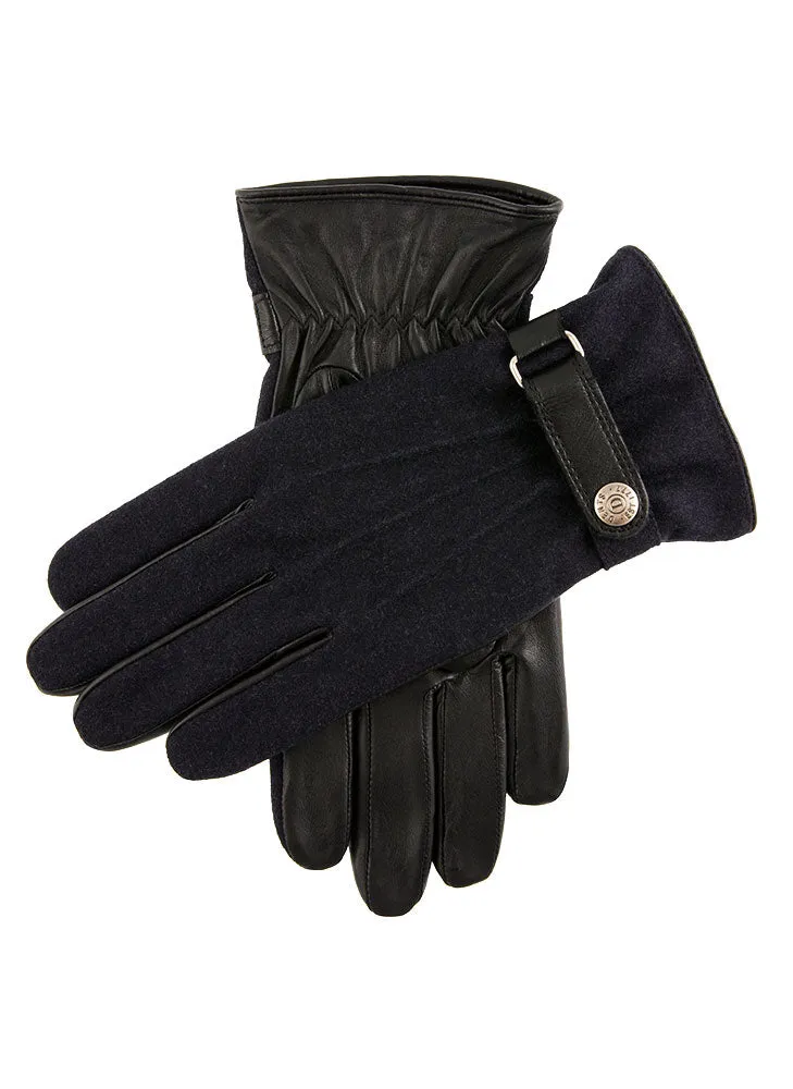 Men's Three-Point Fleece-Lined Flannel and Leather Gloves sold by Dents Gloves