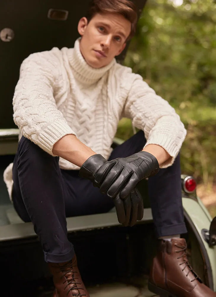Men's Three-Point Cashmere-Lined Leather Gloves sold by Dents Gloves product image thumbnail 2