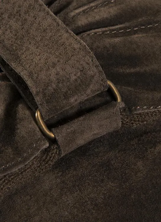 Men's Three-Point Fleece-Lined Suede Gloves sold by Dents Gloves product image thumbnail 3
