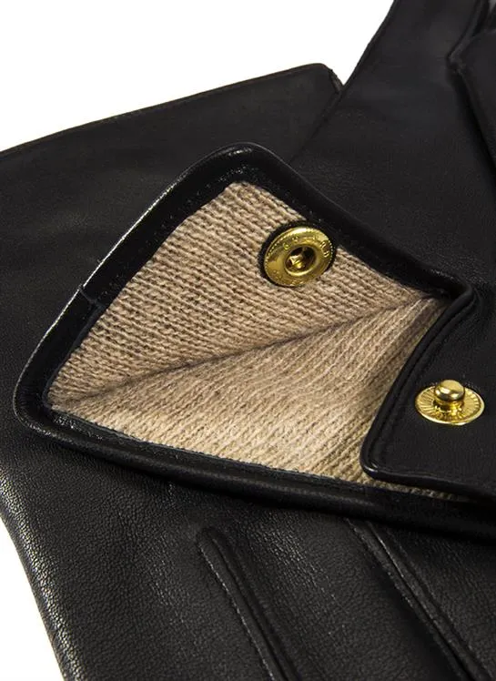 Men's Three-Point Wool-Lined Leather Officer's Gloves sold by Dents Gloves product image thumbnail 5