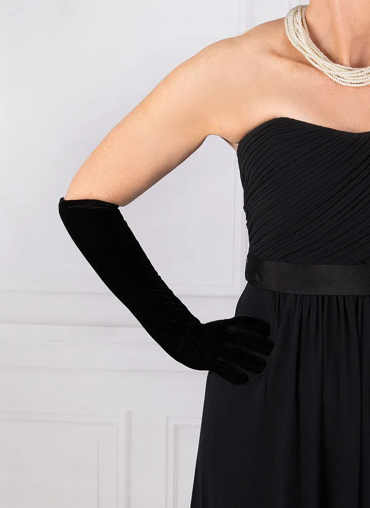 Women's Long Above-Elbow Velvet Gloves sold by Dents Gloves product image thumbnail 2