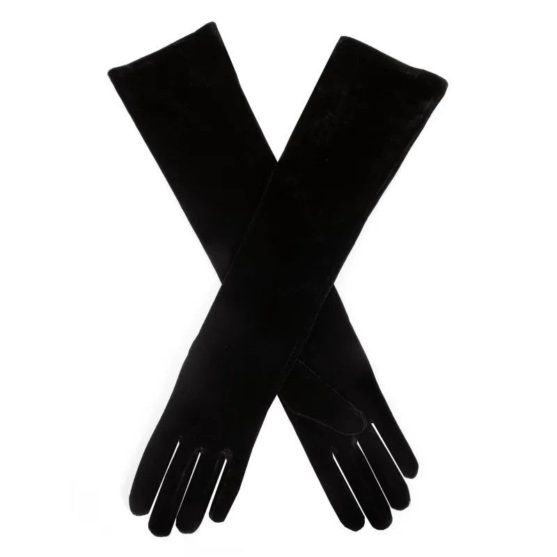Women's Long Above-Elbow Velvet Gloves sold by Dents Gloves