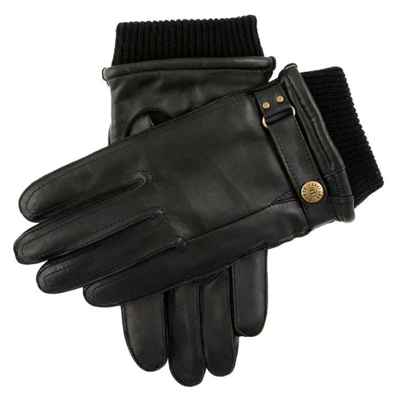 Men's Wool Blend-Lined Leather Gloves with Knitted Cuffs sold by Dents Gloves