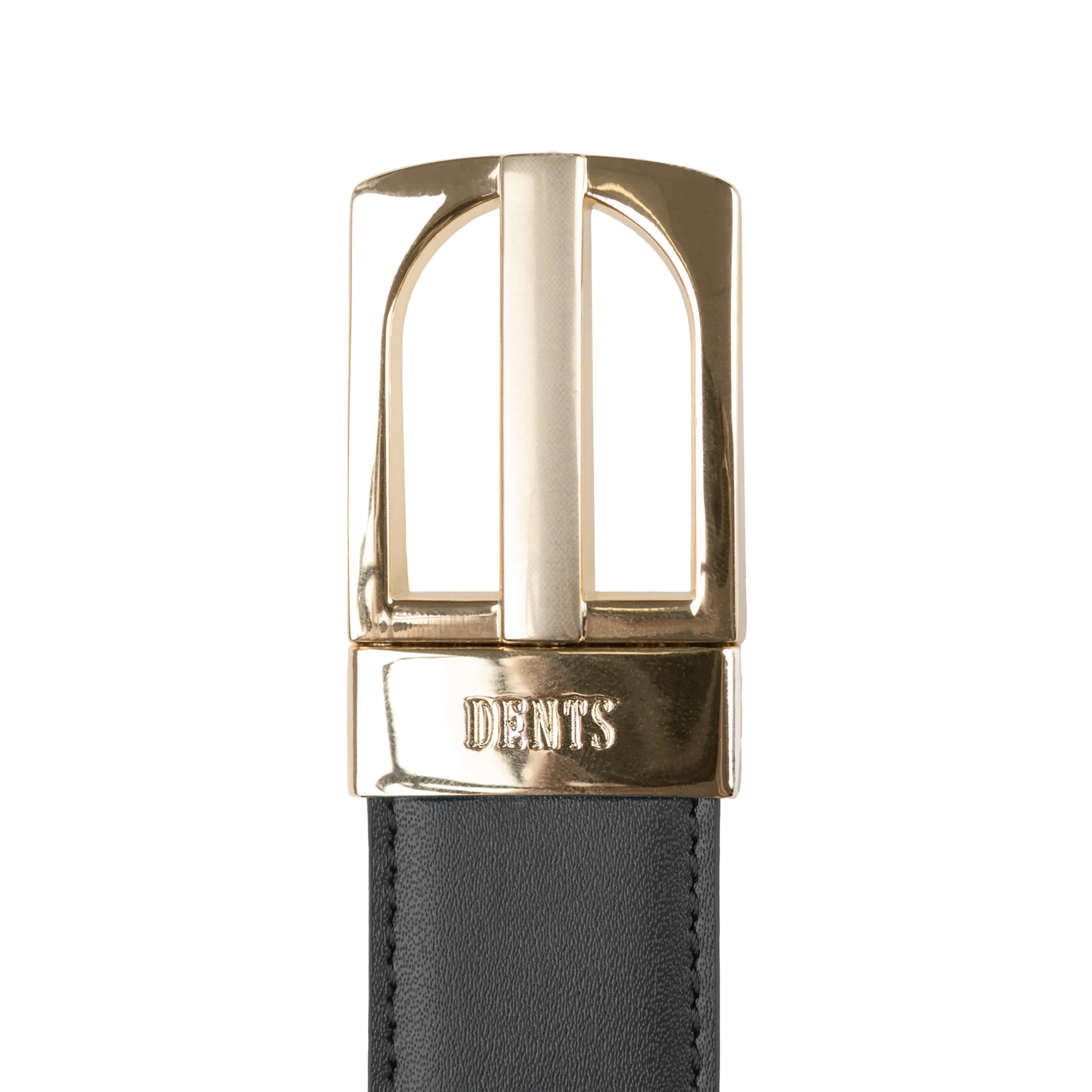Men's Reversible Leather Belt with Gold and Nickel Buckle sold by Dents Gloves product image thumbnail 5